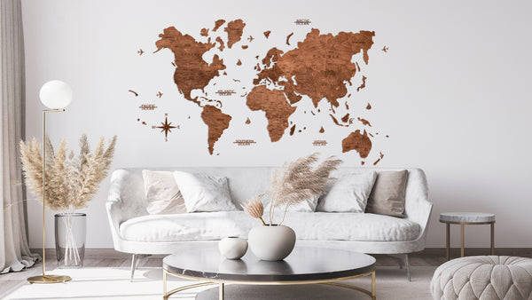 Discover the Beauty of a Wooden World Map: A Unique Wall Decor – World On  Wall